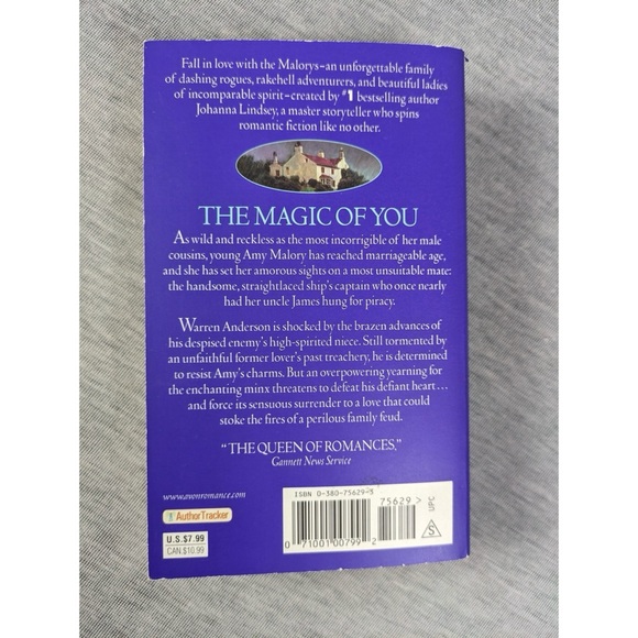 🍭 3/$10 JohannaLindsey:The Magic of You;Mallory-Anderson Families #4 (Paperback) - Picture 3 of 4